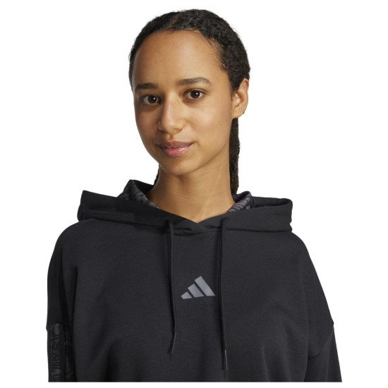 Adidas Γυναικείο φούτερ Essentials 3-Stripes Print French Terry Hoodie Adidas Γυναικείο φούτερ Essentials 3-Stripes Print French Terry Hoodie